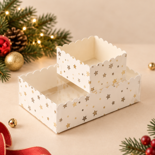 Caja Florencia con tapa pvc | Ideal alfajores, cookies y chocolates.