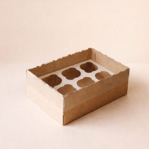 Caja Cupcake Microcorrugado Tapa Pvc