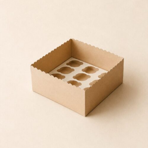 Caja Cupcake Microcorrugado Tapa Pvc