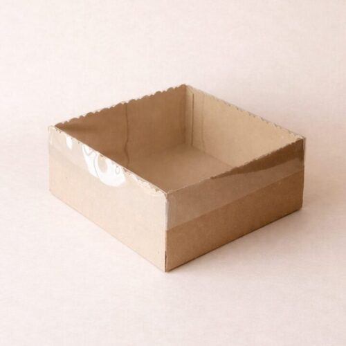 Caja Línea Praga Microcorrugado Marrón | Ideal Postres