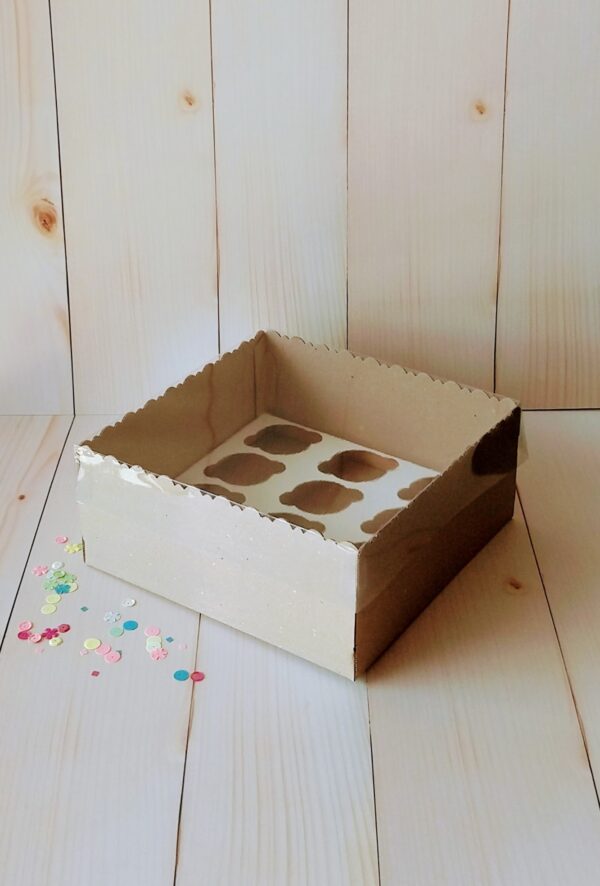 Caja Cupcake Microcorrugado Tapa Pvc