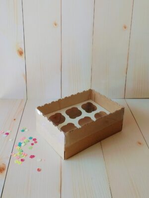 Caja Cupcake Microcorrugado Tapa Pvc