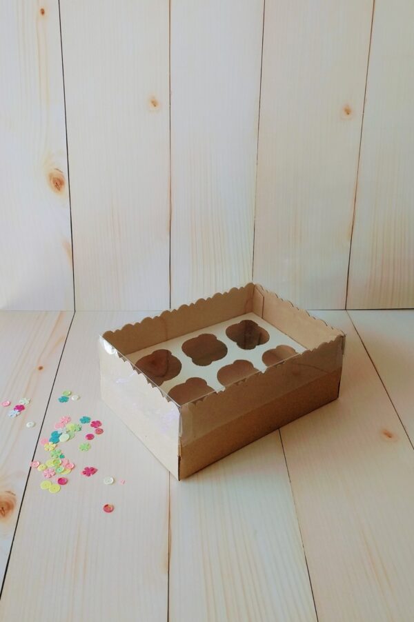 Caja Cupcake Microcorrugado Tapa Pvc