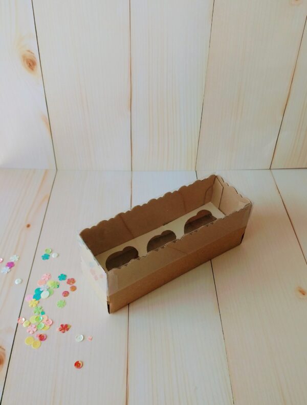 Caja Cupcake Microcorrugado Tapa Pvc