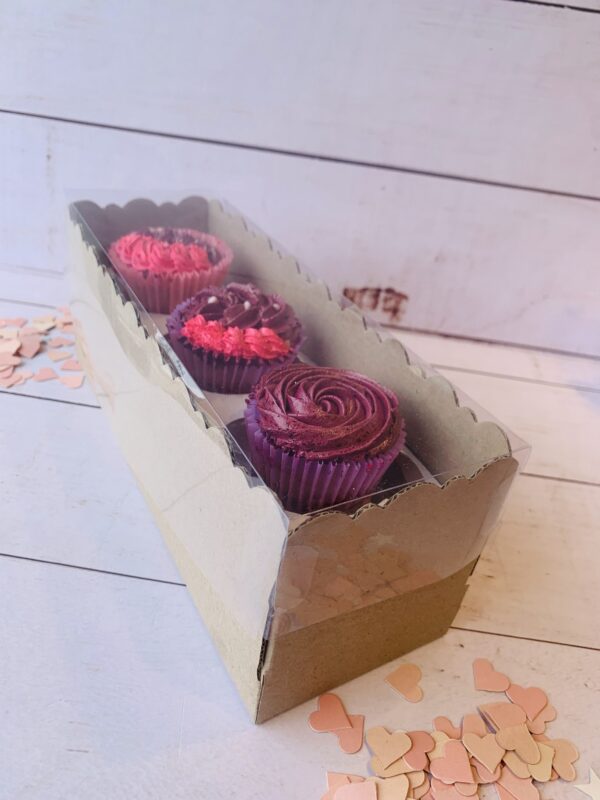 Caja Cupcake Microcorrugado Tapa Pvc