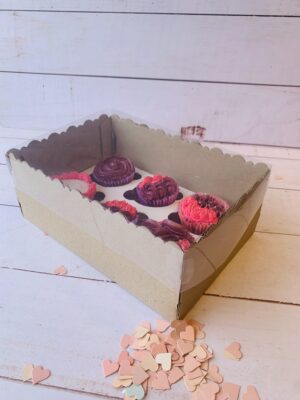Caja Cupcake Microcorrugado Tapa Pvc