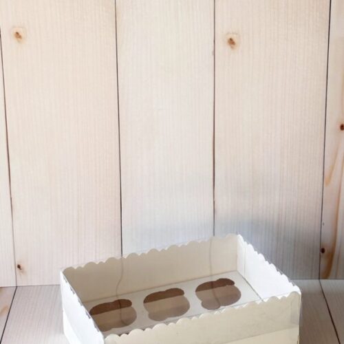 Caja Cupcake Cartulina Tapa Pvc