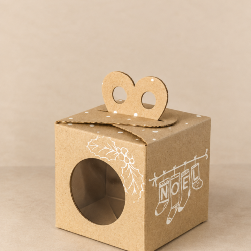 Caja Pan Dulce Microcorrugado Impreso Felices Fiestas