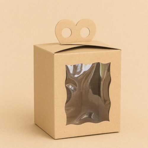 Caja Pan Dulce Microcorrugado Marrón