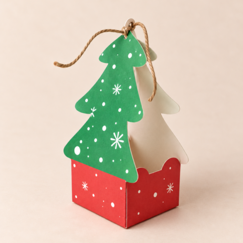 Caja Contenedora Pino Felices Fiestas