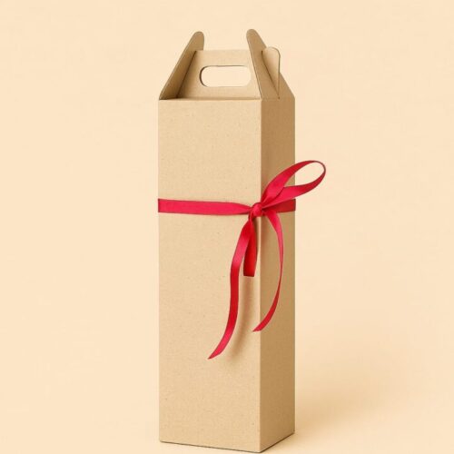 Caja Vino Simple Microcorrugado Marrón