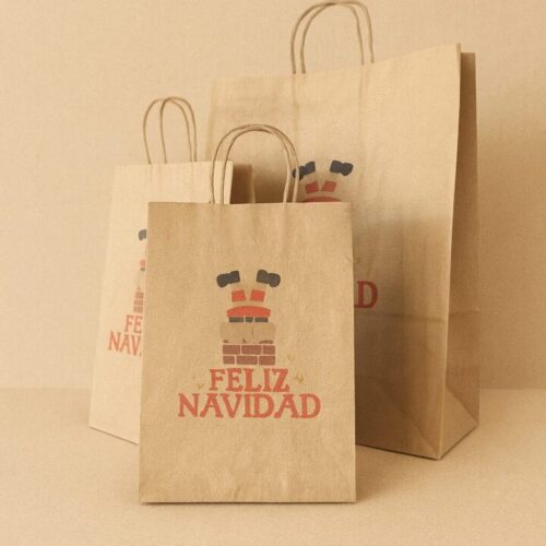 Bolsas De Papel Felices Fiestas
