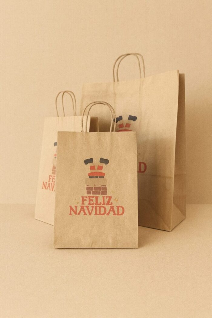 Bolsas De Papel Felices Fiestas