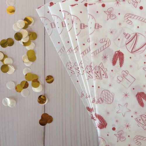 Papel Antigrasa Felices Fiestas Por Pack