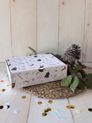 Caja Navidad Microcorrugado Blanco