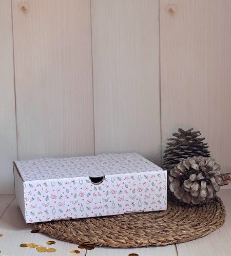 Caja Navidad Microcorrugado Blanco II