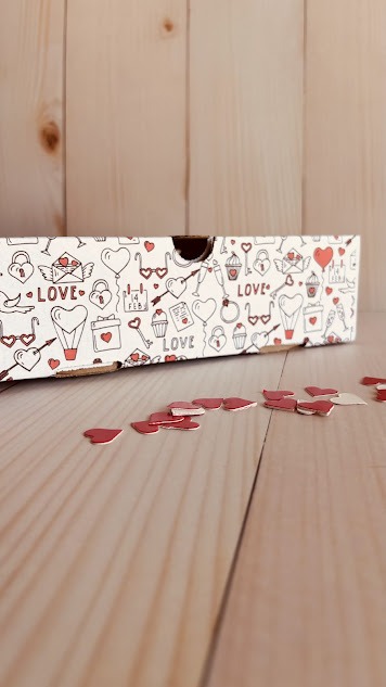 Caja San Valentín Microcorrugado Blanco