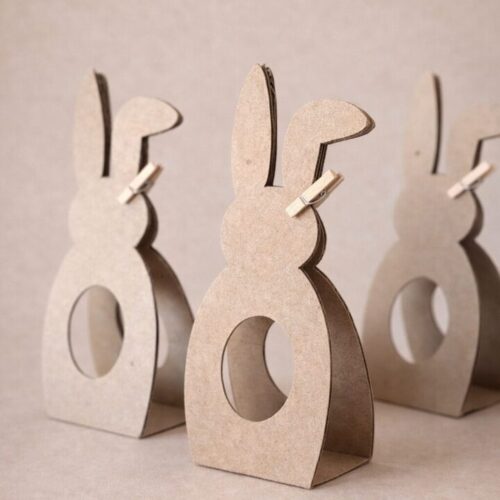 Conejo Porta Huevo Pascuas Cartón | Ideal mini huevitos.