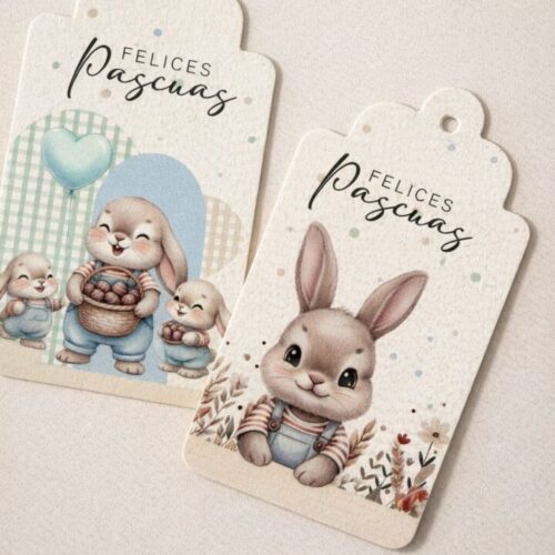 Tags/Etiquetas Felices Pascuas Choco | Pack x12 Unidades