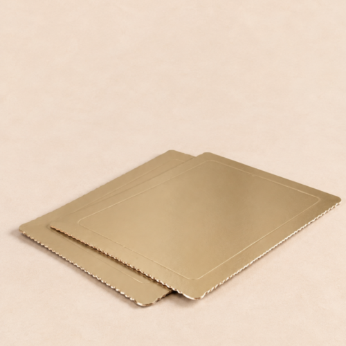 Bandeja/Base Rectangular | Numer/Letter Cake Dorada 30x40.