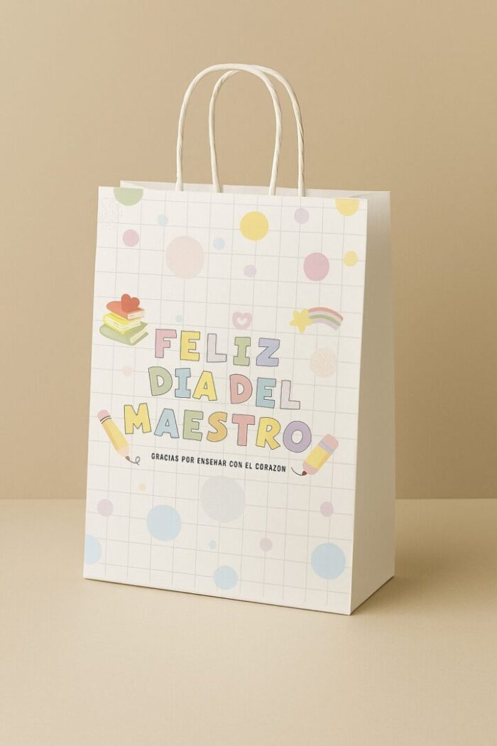 Bolsa Papel Feliz Día del Maestro