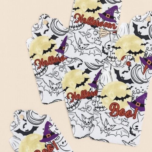 Tags/Etiquetas Pack x12 Unidades Happy Halloween