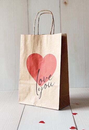 Bolsas Kraft Love You | San Valentín