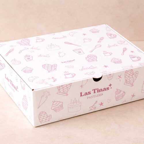 Caja Microcorrugado Blanco Con Logo x100 Unidades