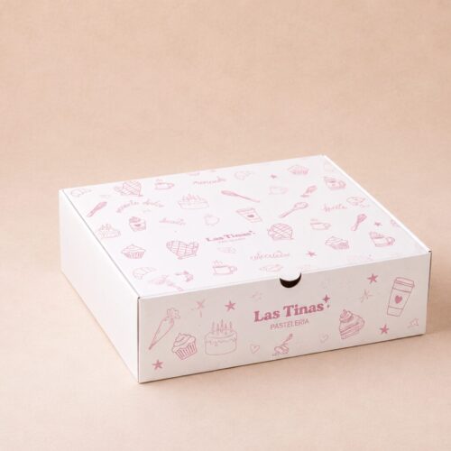 Caja Microcorrugado Blanco Con Logo x100 Unidades