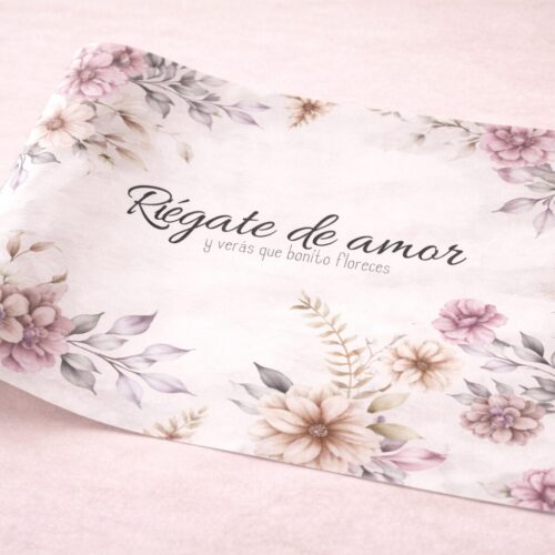 MUESTRA NO TERMINADA | Papel Sulfito/Antigrasa/Seda | Feliz Día Mamá FLORECE por Pack.