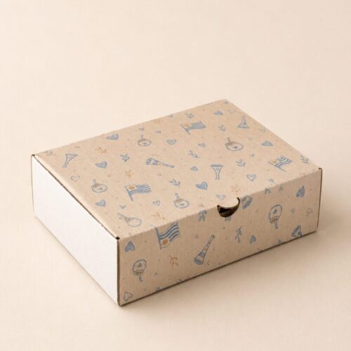 Caja Mundial Uruguay Microcorrugado Blanco