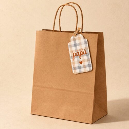 Bolsa Papel Kraft PAPÁ | Incluye tag