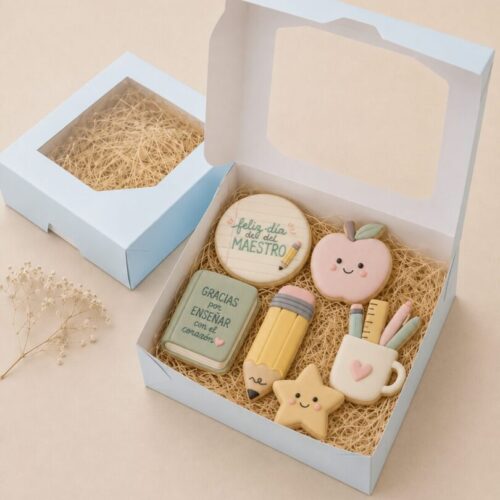 Cajas Tipo Galletita DÍA DEL MAESTRO | Ideal Mini Cookie
