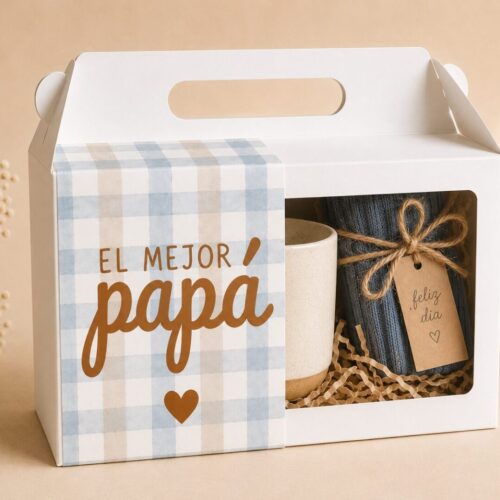 Caja Maletín Con Faja Autoadhesiva | Feliz día Papá